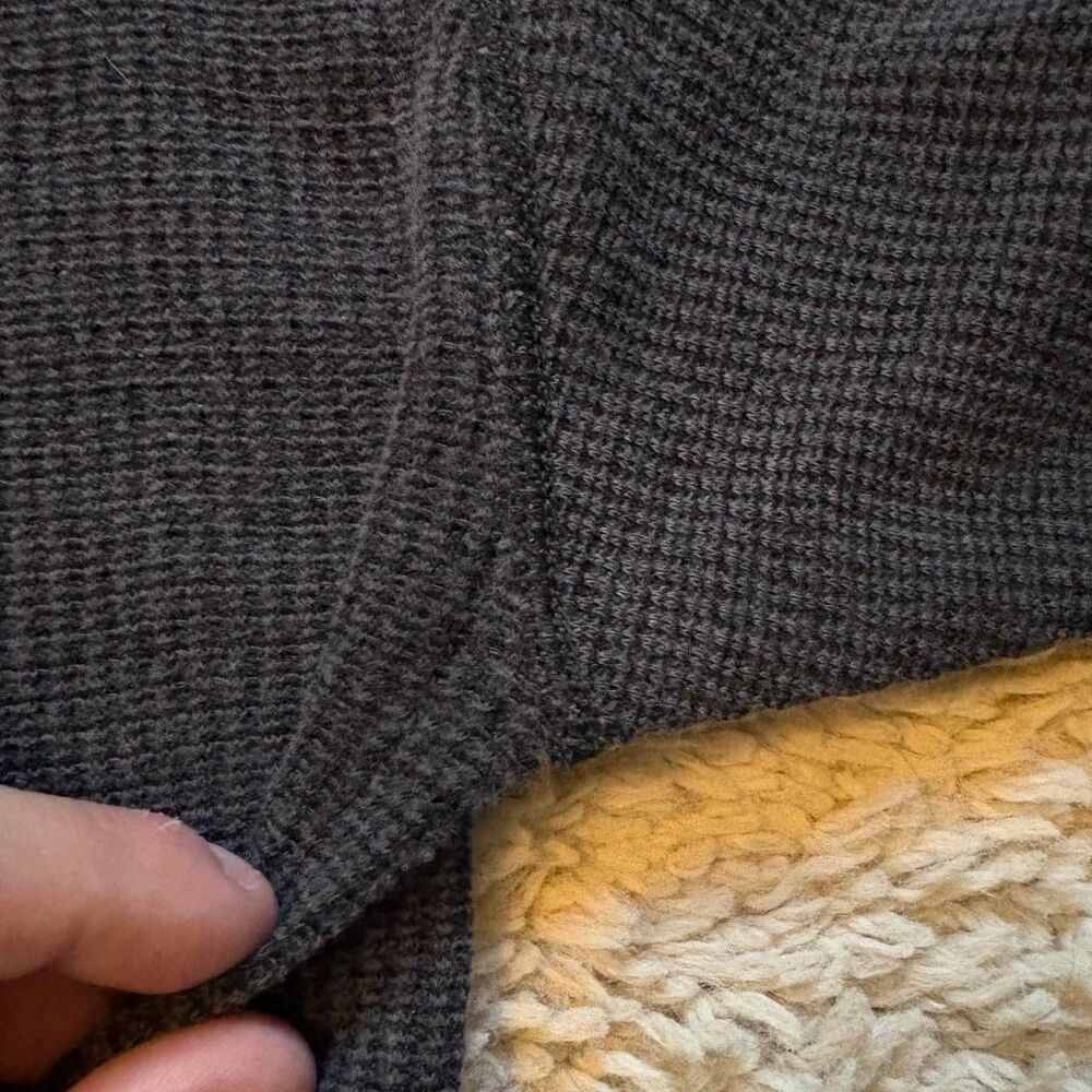 Vintage Mens Henley Thermal Long Sleeve Tee SZ M - Picture 4 of 5